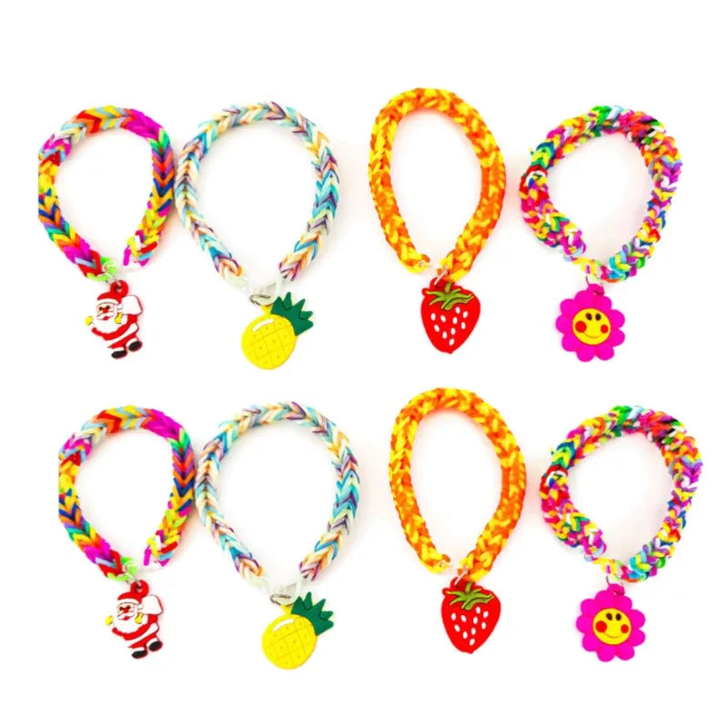 10/30/50Pcs Random Colorful Rubber Loom Band Bracelets Charms For DIY Necklace Toy Pendant Jewelry Making Supplies Accessories Oasis Select