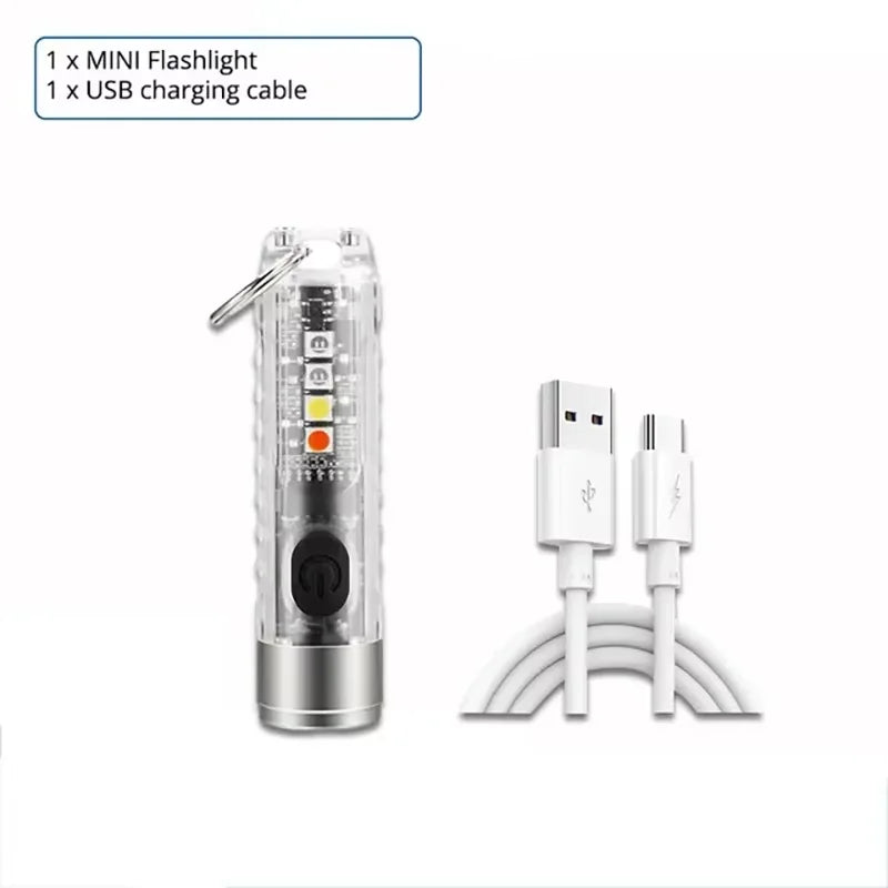 ESMARTER Y41 Mini Keychain Flashlight | USB-C, IP66, UV