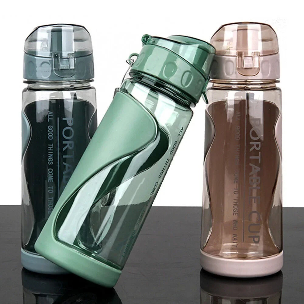 500ml Portable Sports Water Bottle Plastic Outdoor Gym Travel Drinks Mugs Clear Leakproof Drinking Bottle Water Bottles Oasis Select