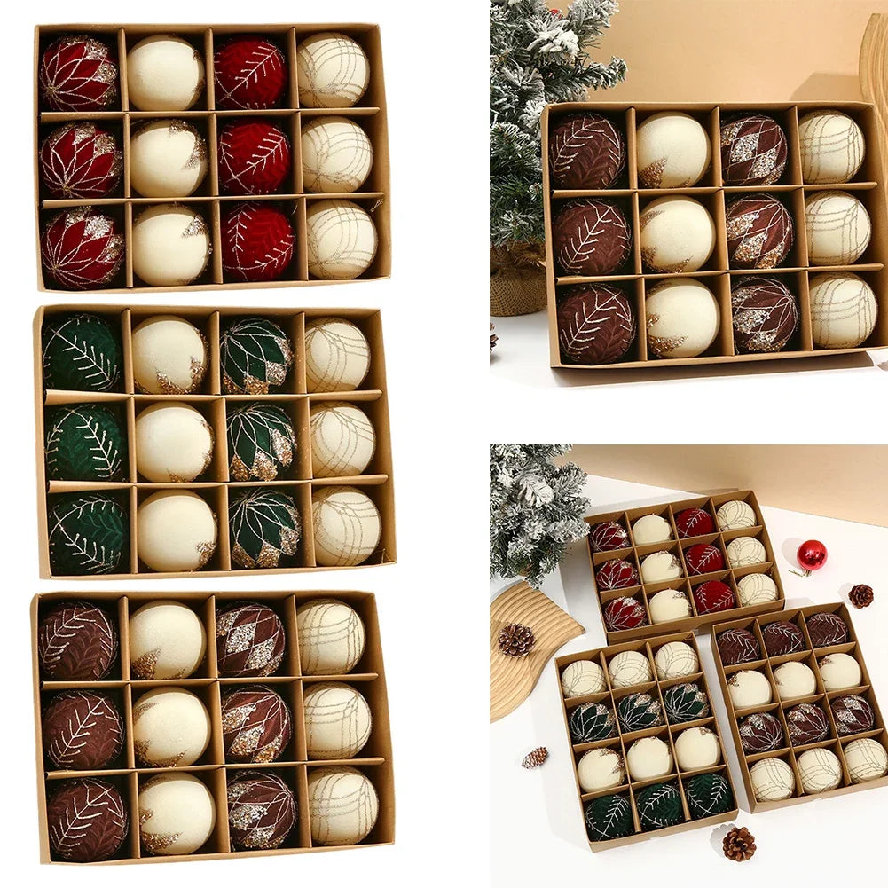 Holiday Decoration Velvet Christmas Ornaments Cozy Atmosphere Ornaments Quality Holiday Ornaments Soft Flocked Texture Oasis Select