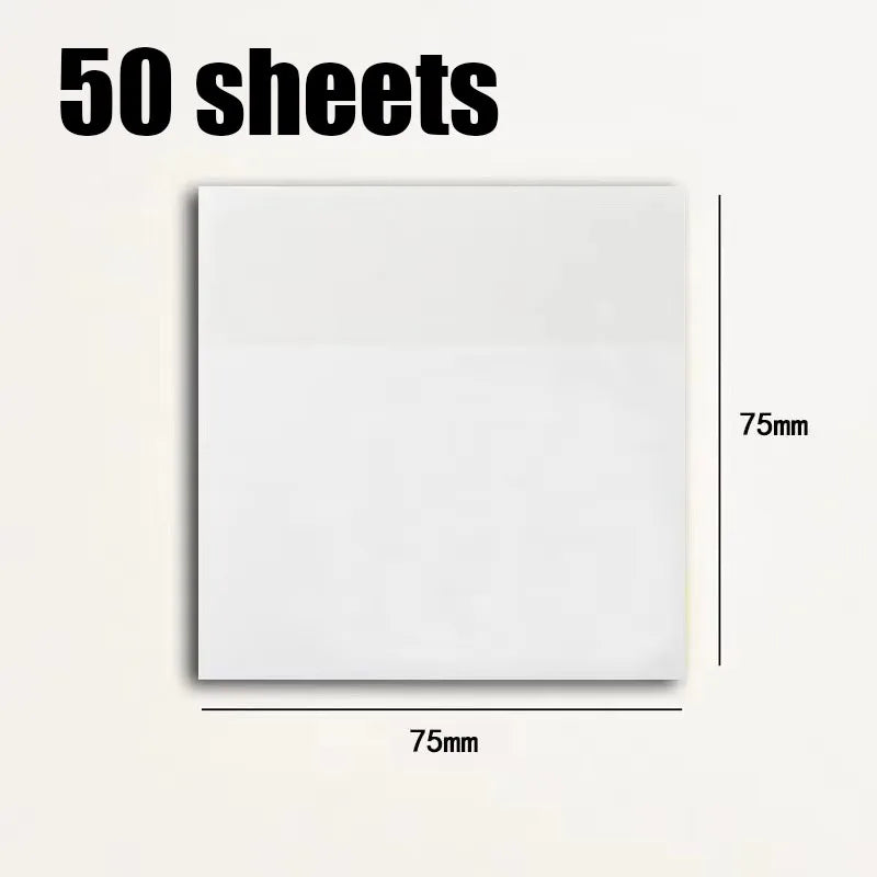 50/250Sheets Transparent Sticky Notes Scrapes Stickers Note Pads Posted It Paper Clear Notepad School Stationery Office Supplies Oasis Select 50sheets Medium