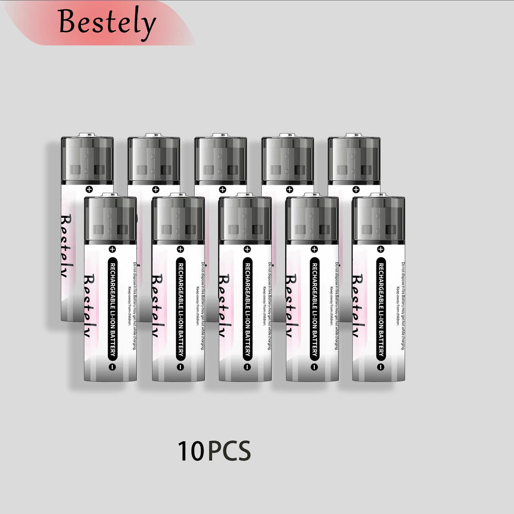 2025 New 1.5v Rechargeable Lithium AA Battery, High capacity 5800mAh USB Li-ion AA Battery,1.5h fast charging and long lasting Oasis Select 10 pcs Batteries