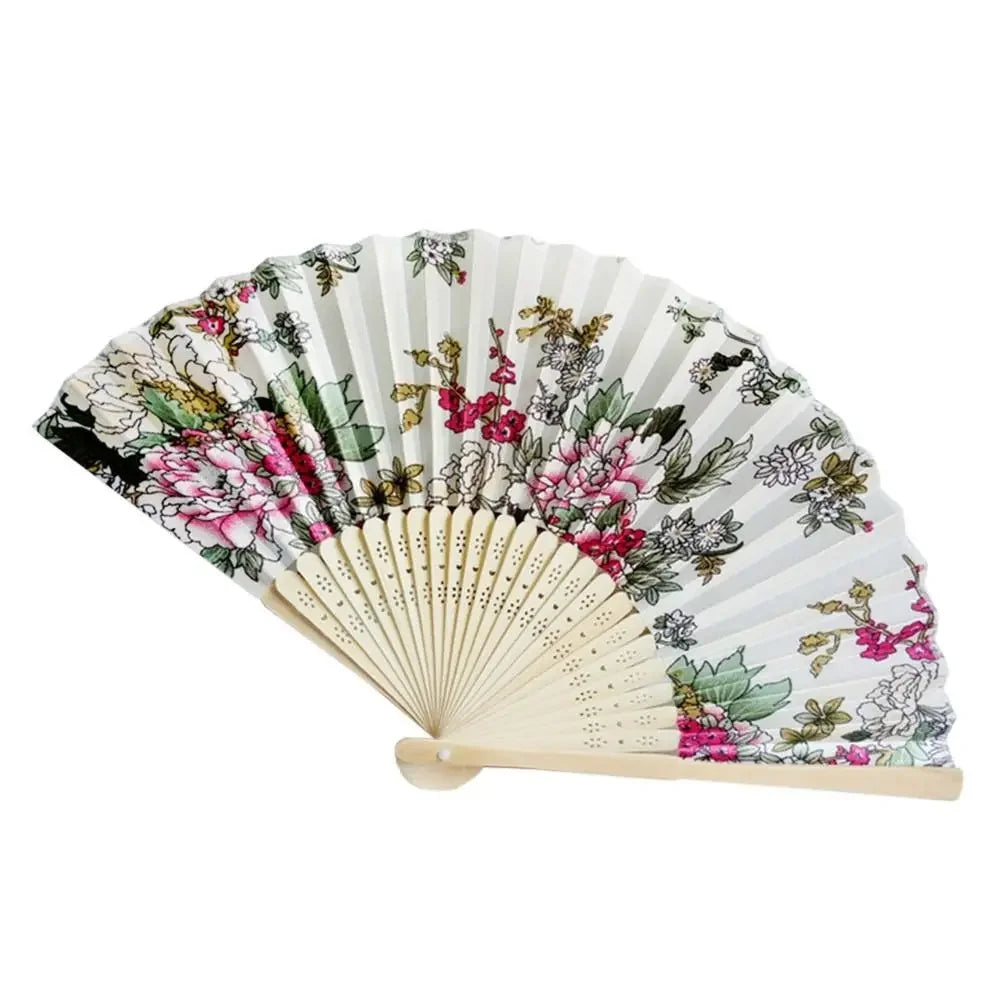 Colorful Bamboo Folding Fan – Wedding Gift & Photo Prop Decorative Folding Fan Oasis Select P