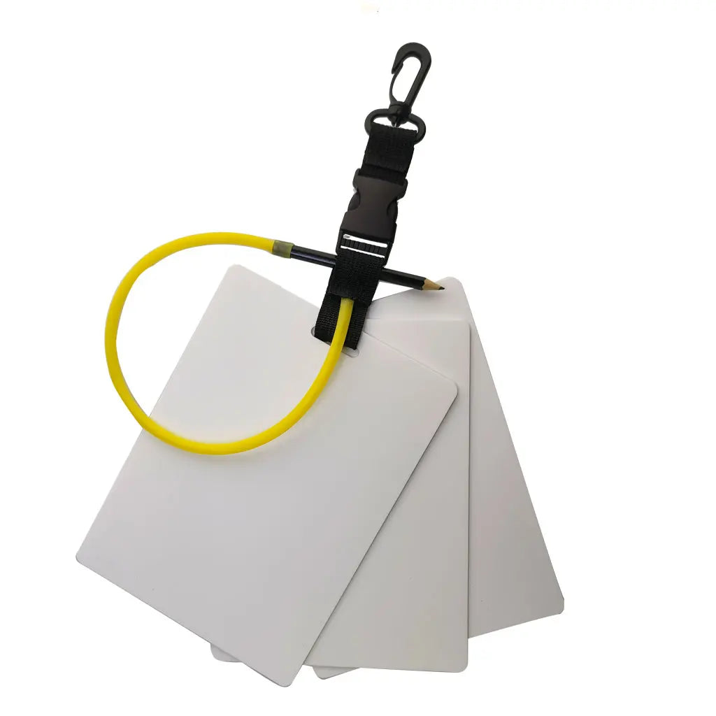 3 Panels Scuba Diving Writing Slate Pad Board with Pencil 316 Stainless Steel Quick Release buckle Scuba Dive Gear Oasis Select
