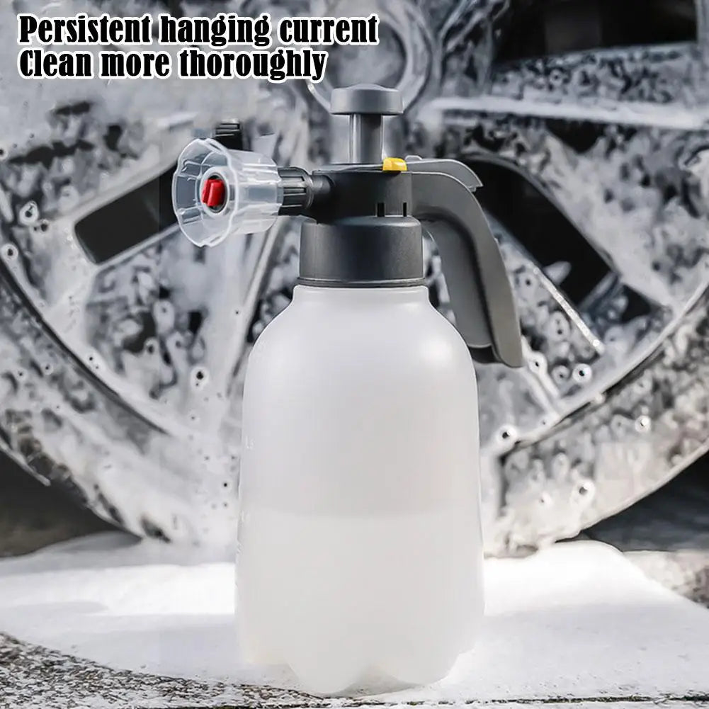 2L Hand Pump Foam Sprayer Hand Pneumatic Foam Cannon Snow Foam Car Wash Spray Bottle Car Window Gardening Cleaning Oasis Select