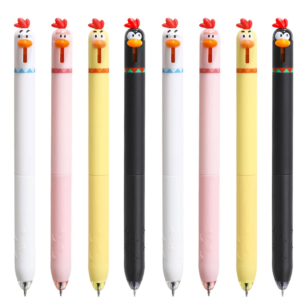 4-Pack Cute Chicken Novelty Gel Pens – 0.5mm Black Ink