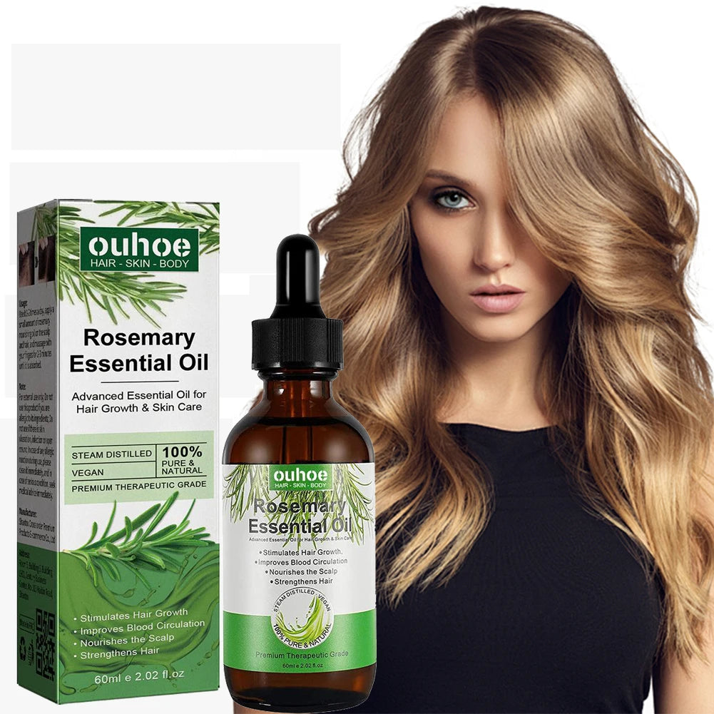 Rosemary Essential Oil with Dropper, 1/3PCS Rosemary Oil for Hair Growth, Hair Strengthening, Nourishing & Volumizing Refreshing Oasis Select