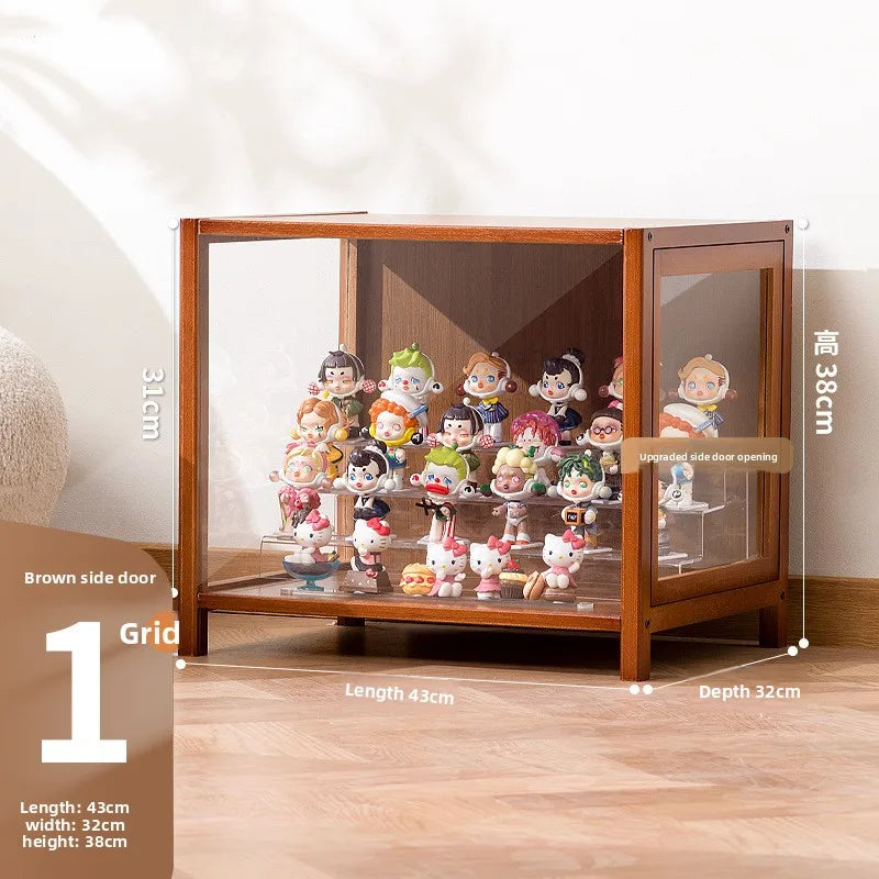 Figure cabinet Glass display cabinet Steel dustproof transparent model Storage cabinet Pain cabinet Toy locker Display bookcase Oasis Select One door is 43 long