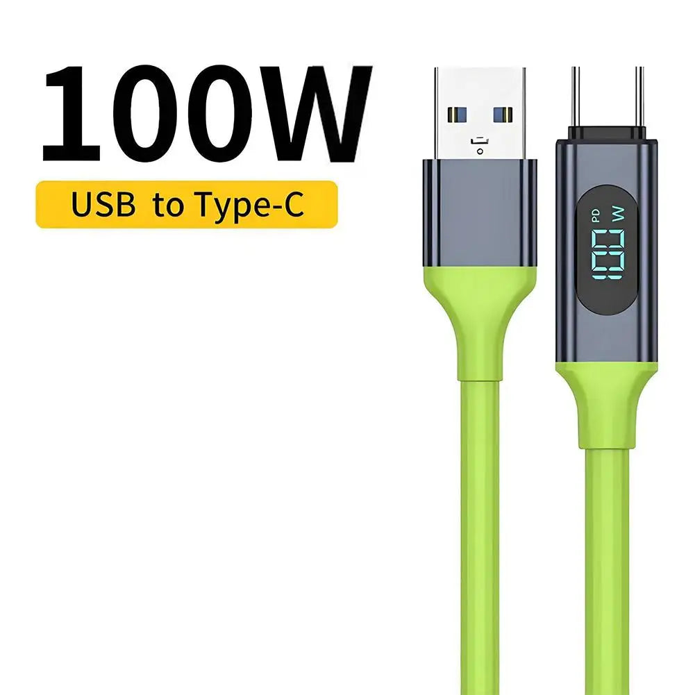 240W USB-C Fast Charging Cable with Digital Display – 1.5M