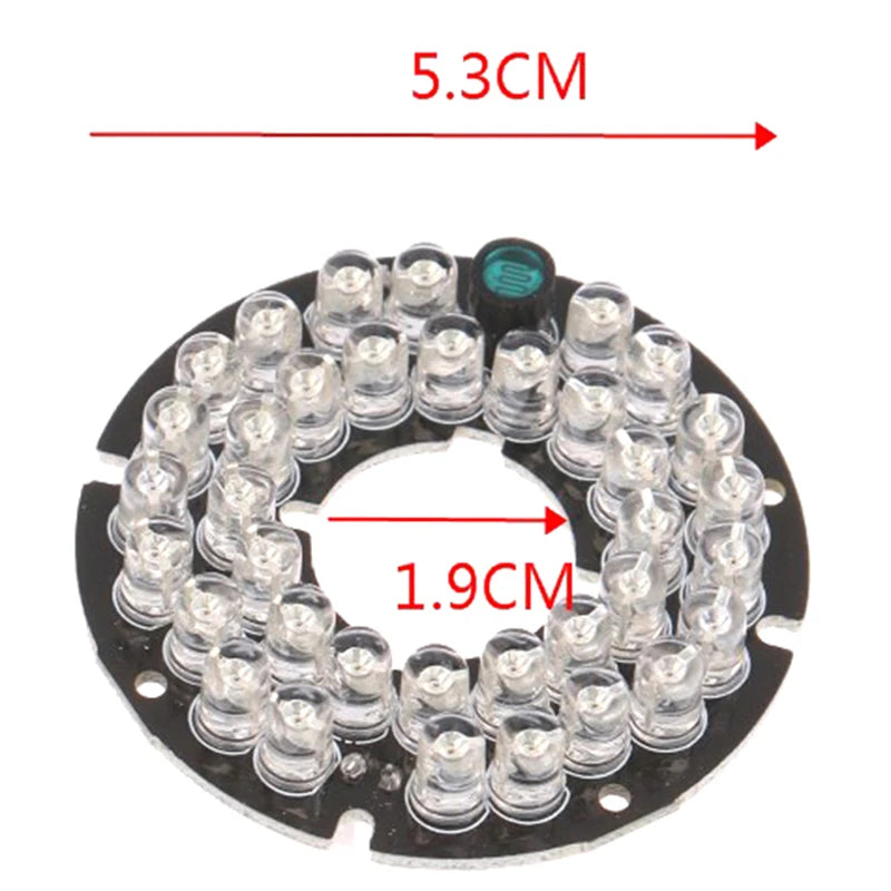 IR 36 LED Light Board Infrared Lamp Board Module for Day Night Vision Camera Security Camera High Definition IR LED 90 degrees Oasis Select one size
