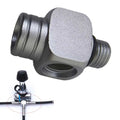 Scuba Diving 1st Stage Adapter 7/16" male HP Hose to 3- 7/16"F Computer Hose Diving High Pressure 3 Way Splitter Oasis Select silver