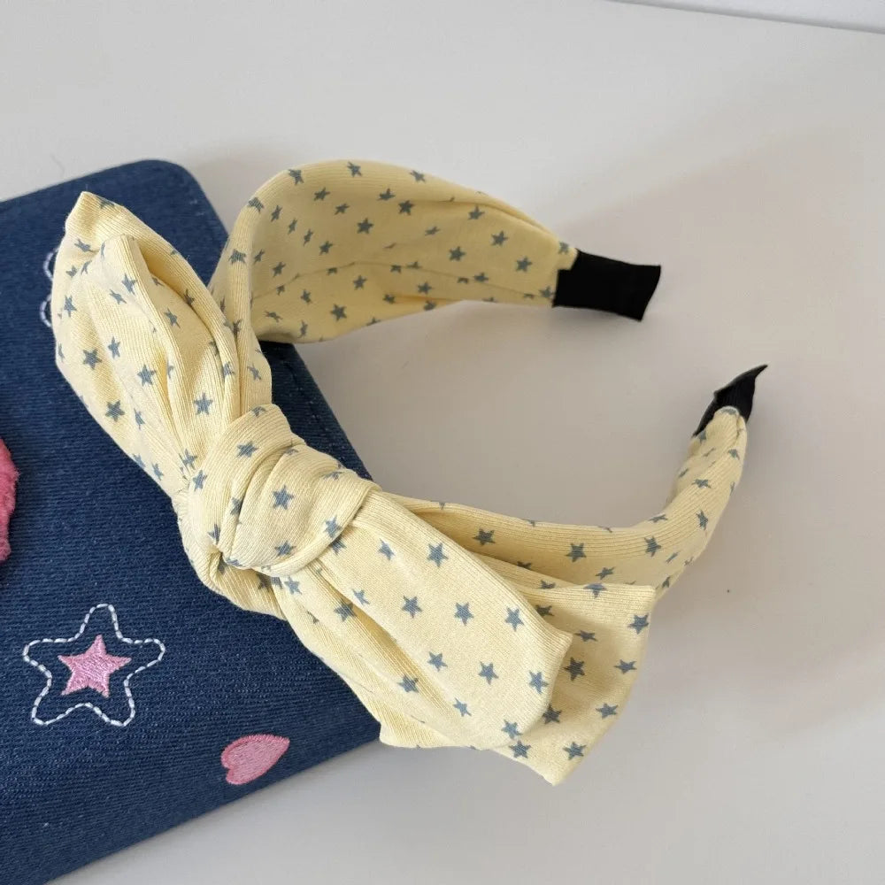 New Polka Dots Headbands Stripes Star Pattern Hair Band Classic Dot Point Grey Series Female Headwear Girl Oasis Select 4