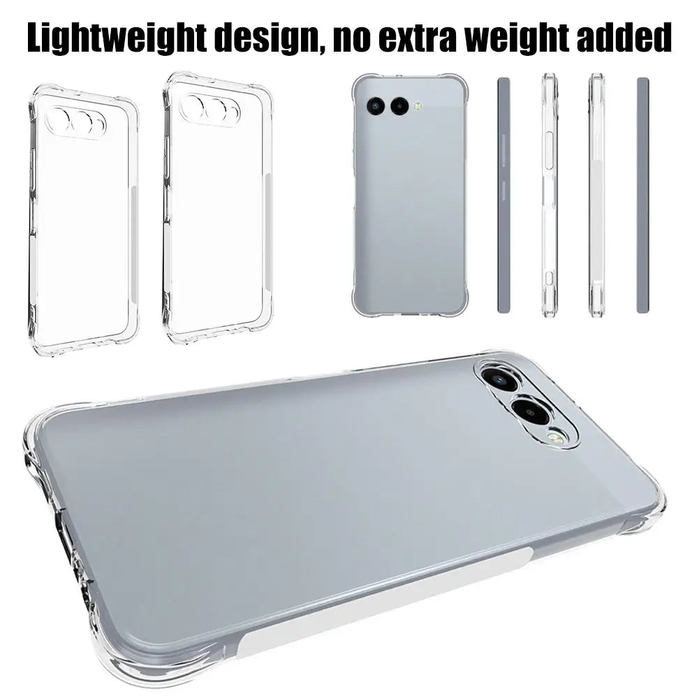 For T-Mobile Revvl 8 5G transparent phone case with four corner anti drop shell Oasis Select