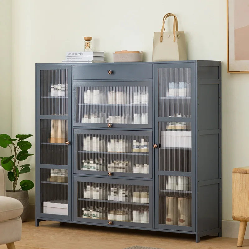 Shoe cabinet with door, simple and modern outside the door of the home, the new 2023 popular entrance Nanzhu shoe rack Oasis Select