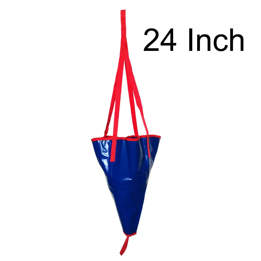 24/18 inch Kayak Canoe Boat Yacht PVC Sea Anchor Drogue Drifting Brake Suit Fising Inflatable Boat Accessories Oasis Select 24 Inch Blue