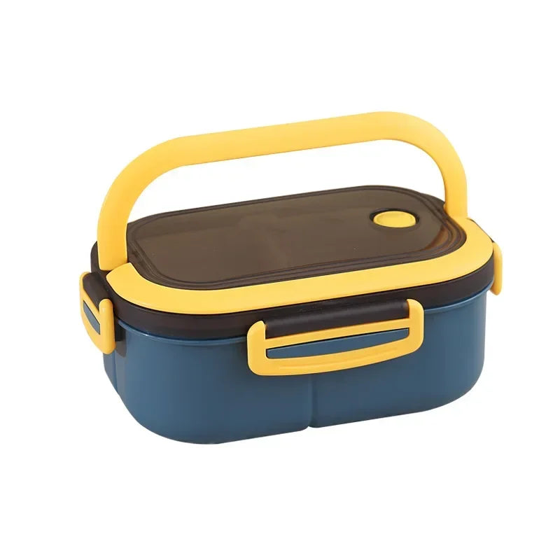 1200ML 2 Layer Bento Lunch Box With Spoon Fork, Kid High Capacity Microwae Food Containers Portable Leakproof Office Camping Oasis Select