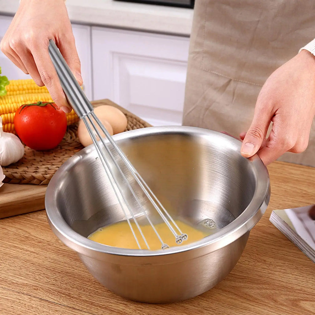 Kitchen Egg Beater Stainless Steel Ball Mixer Manual Metal Egg Beater for Cooking Mixing Egg Stirring Kitchen Baking Tool Oasis Select
