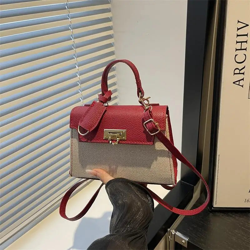 Shoulder Crossbody Tote Bag Multi-Functional Handbag Stylish Purse for Ladies Dating Vacation Gift Accessory Oasis Select Red