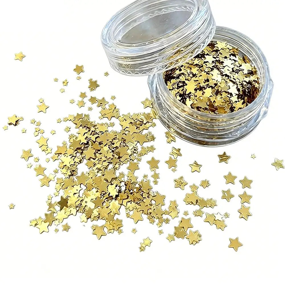 Silver Glitter for Nails Design Shiny Nail Glitter Flakes Sparkling Silver Nail Sequins Starlight Sequins Glitters Nails Charms Oasis Select B