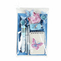 9 in 1 Butterfly Stationery Set INS Pencils Erasers Study Stationery Gifts Ballpoint Pen Stickers Student Stationery Set Oasis Select Blue