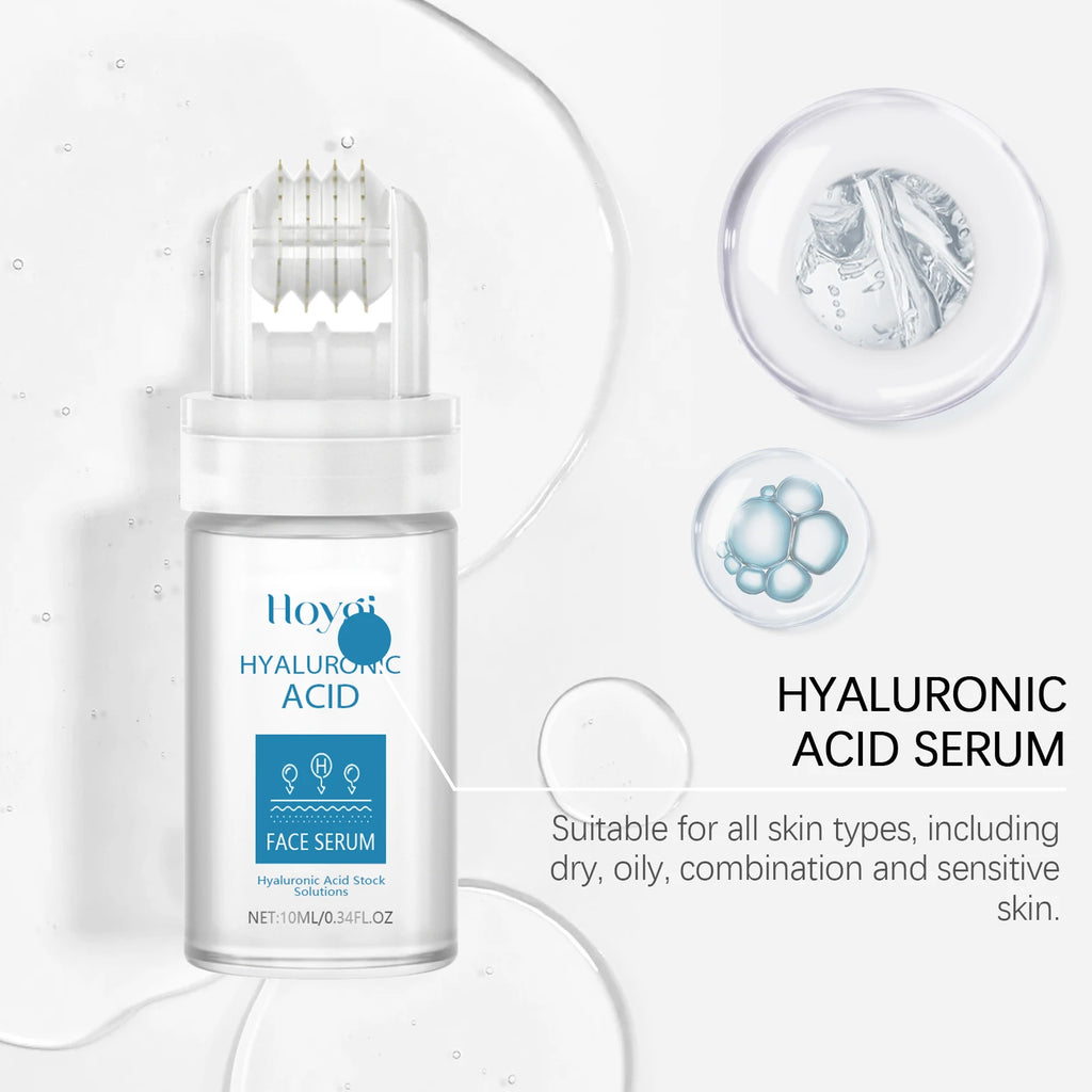 0.25mm Micro Needle Essence Hyaluronic Acid Microneedle Roller Facial Serum Hydrating Brightening Pore Refining Beauty Skin Care Oasis Select