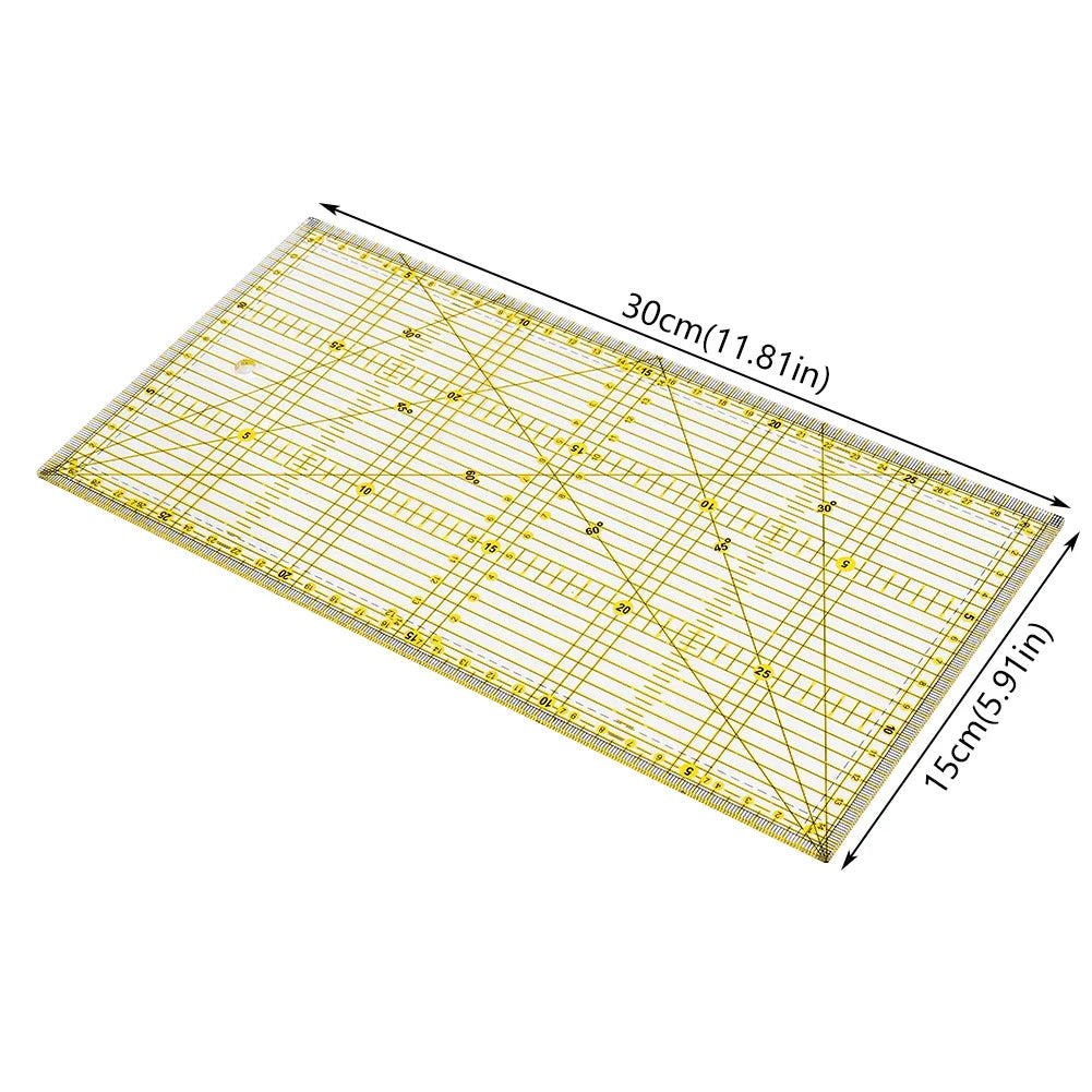 30x15cm Acrylic Patchwork Quilting Ruler | Clear Cutting Tool