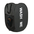 Portable Mesh Pop Up Laundry Hamper Wide Opening Breathable Collapsible Space-Saving Laundry Basket Dorm Travel Bathroom Items Oasis Select black