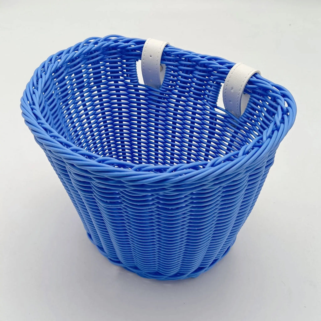 Eco-friendly Woven Rattan Baskets - Fit Scooters Baby Walkers Children's Bikes & Electric Vehicles Multiple Sizes Rattan Basket Oasis Select Blue A 21x17x16CM