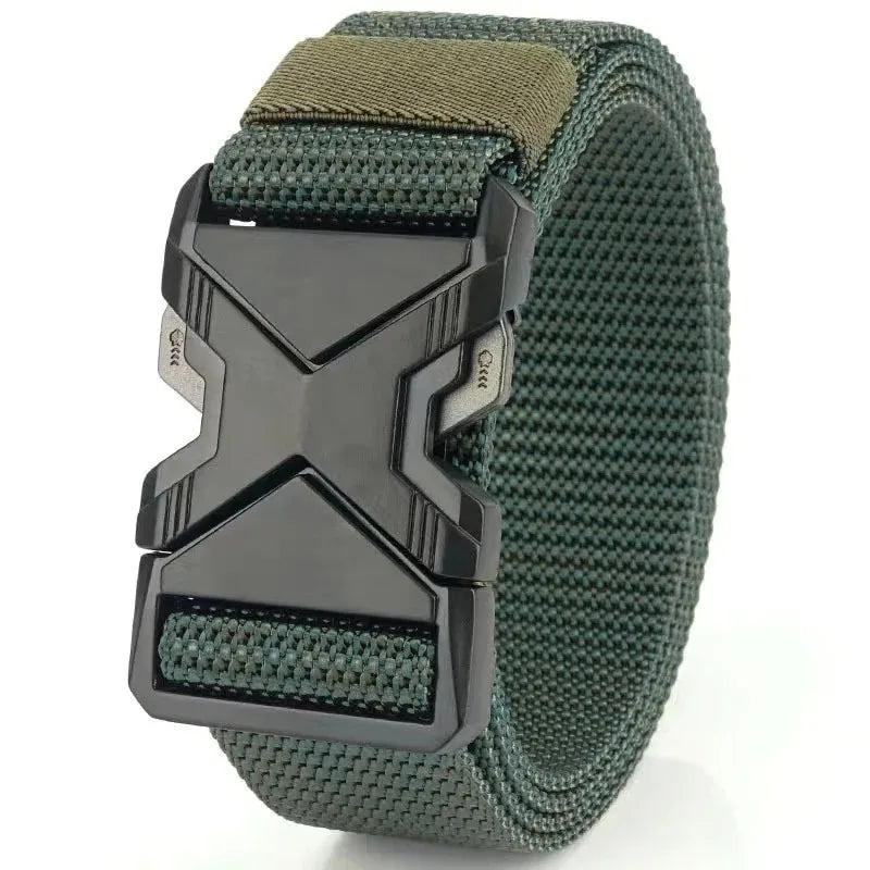1pc Men's Tactical Sports Belt, Adjustable Quick Release Buckle Multipurpose Outdoor Training Mountaineering Belt For Ideal Gift Oasis Select Army green 125cm