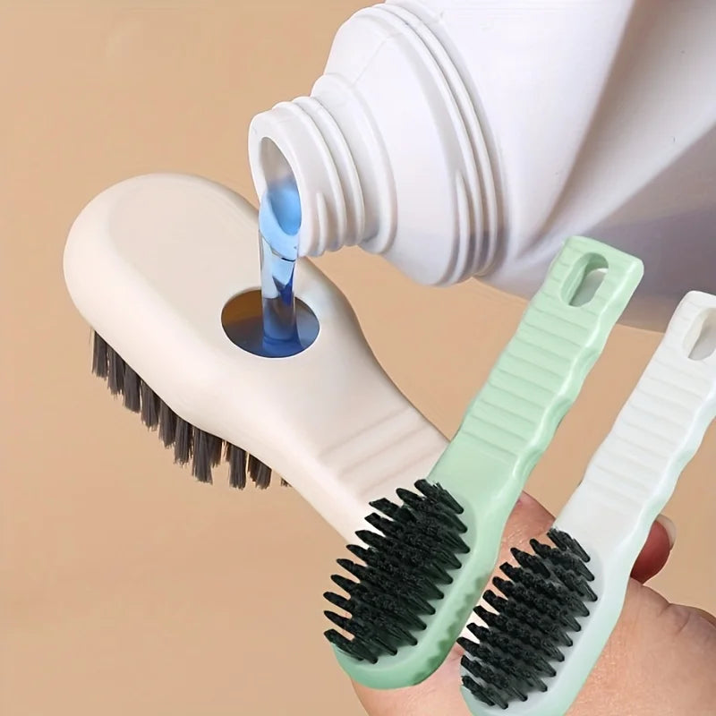 2pcsMultifunctional Cleaning Shoe Brush Soft Automatic Liquid Shoe Brush Soap Brush with Hook Cleaning Tool, Tiny and Convenient Oasis Select