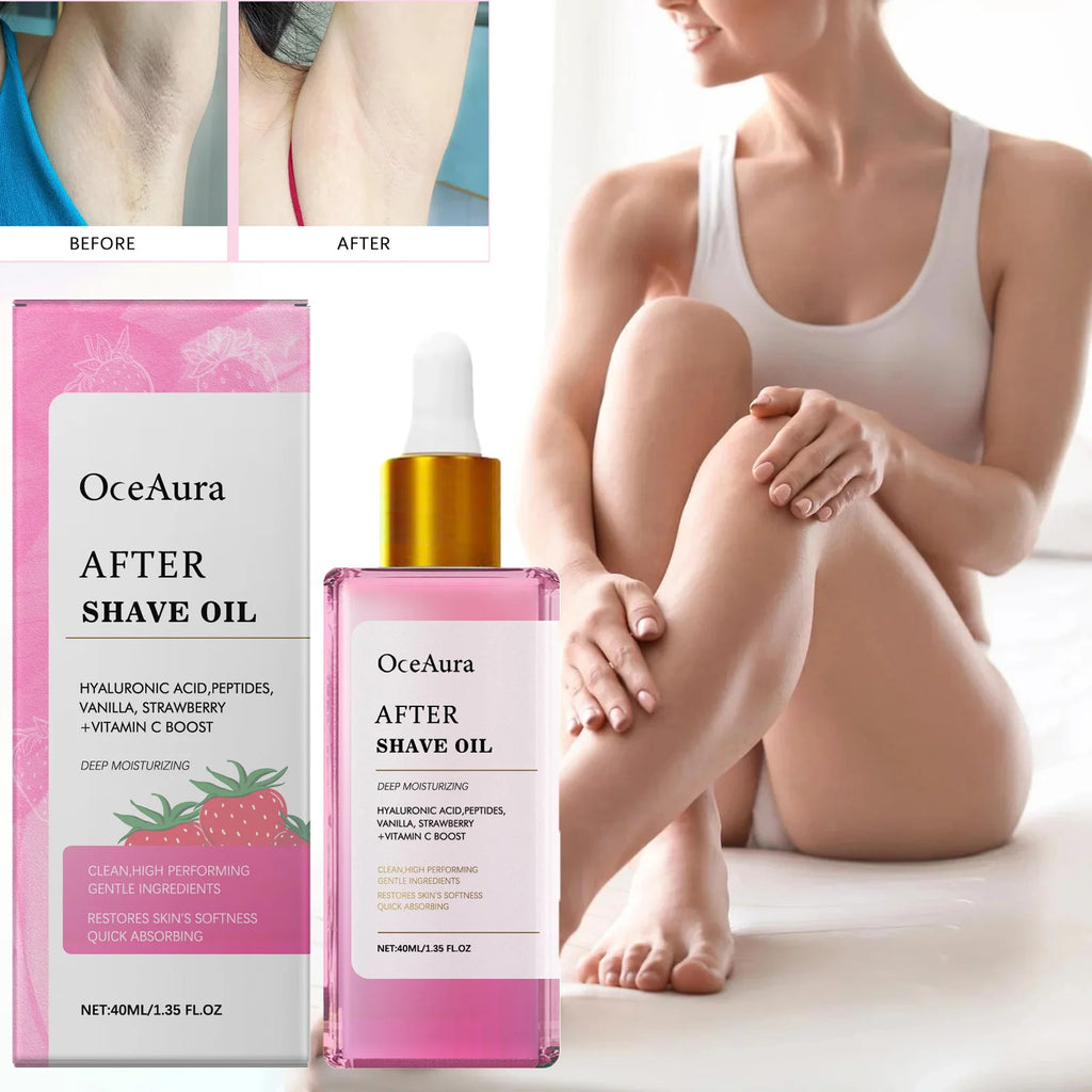 OceAura Strawberry After Shave Oil – Soothing & Moisturizing After Shave Oil Oasis Select