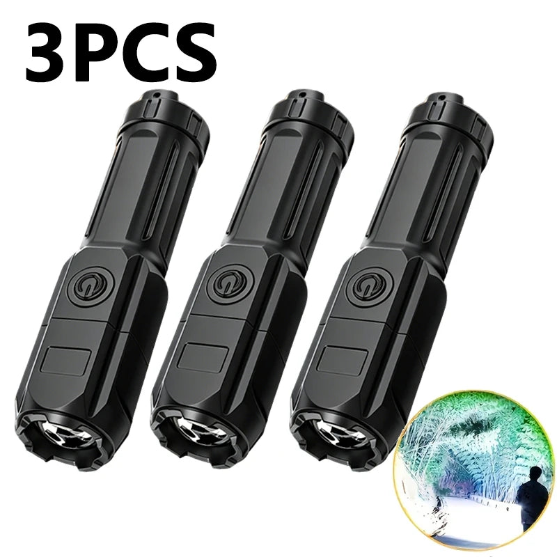 ZHIYU LED Rechargeable Zoomable Flashlight – Waterproof Torch