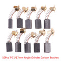 10Pcs Angle Grinder Carbon Brushes 7*11*17mm Power Tool Motors Spare Parts Oasis Select one size