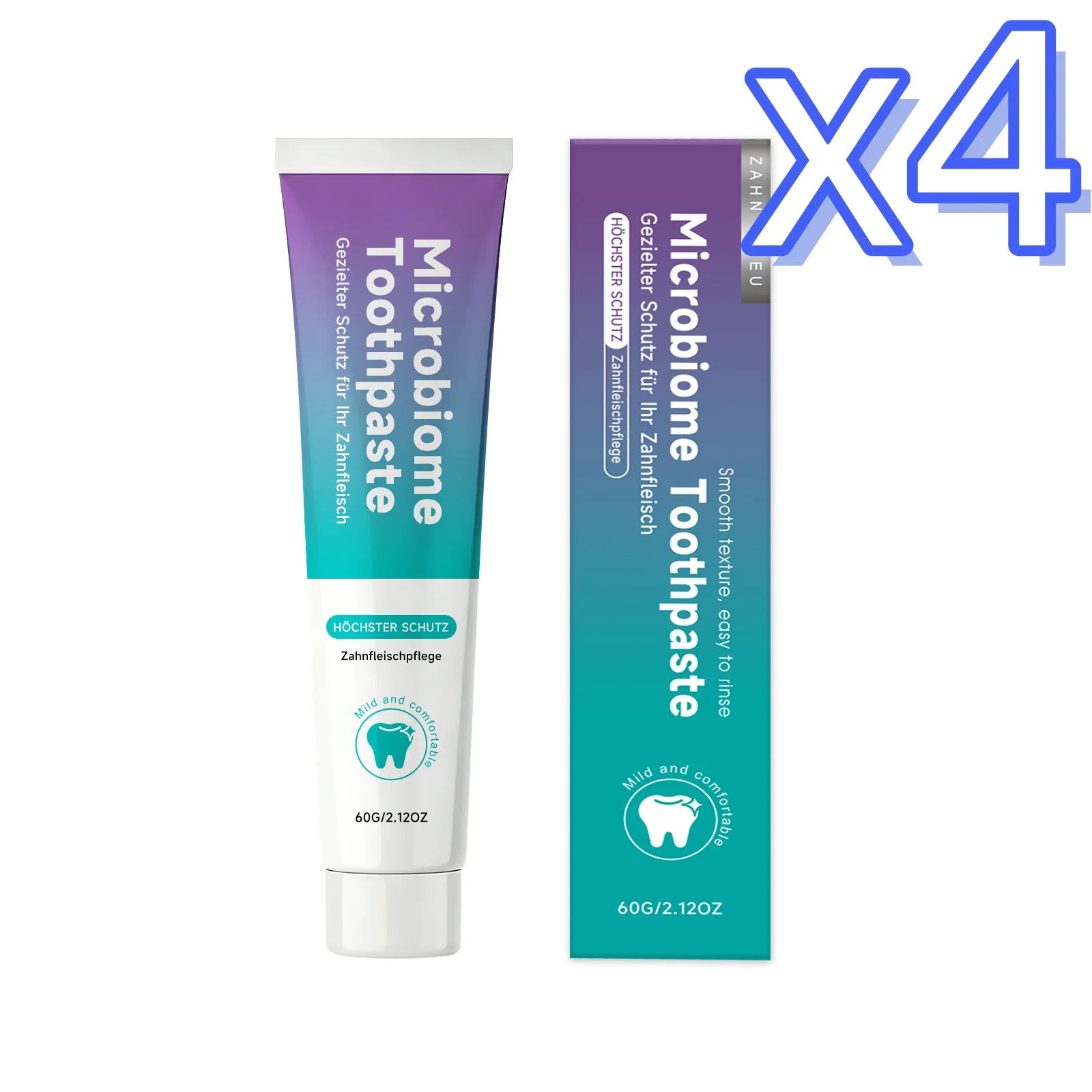 Menthol Toothpaste Instant Fresh Breath Remove Stains Clean Oral Bacteria Protect Enamel Health Teeth Brightening Toothpaste 60g Oasis Select 60g Boxed x 4