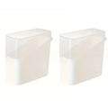 Japanese Style Tilted Transparent Lid Storage Box| Cheese Tea Coffee Storage Organizer| Small Item Classification Container Oasis Select 2pcs white