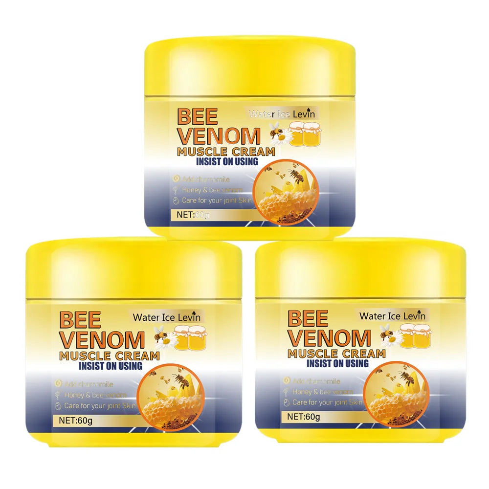 Bee Venom Muscle & Joint Cream – Cooling Warming Neuropathy Relief Muscle Relief Cream Oasis Select YELLOW 60g