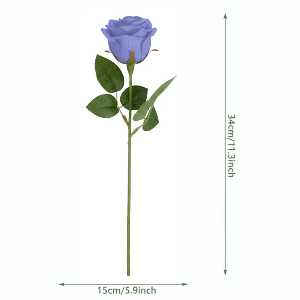 Silk Rose Artificial Bouquet | Realistic Faux Flower Stem Décor