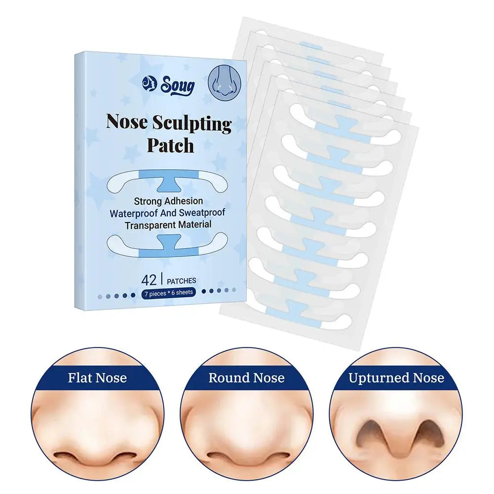 42PCs Shrinking Nose Wing Stickers Invisible Nose Shrink Patch For Cosplay Special Nose Shrink Beauty Strips Nose Shaper Lifting Oasis Select
