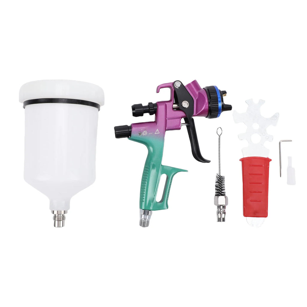 HVLP Spray Gun Kit Professional Paint Sprayer for Furniture Wall Art Projects Painting with 600ml Cup 1.3mm Nozzle Oasis Select white