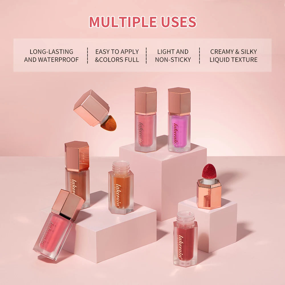 Lakerain Liquid Blush Waterproof & Sweat-proof Creamy Texture Pink Blush Long-lasting Light Natural Matte Velvet Matte Makeup Oasis Select
