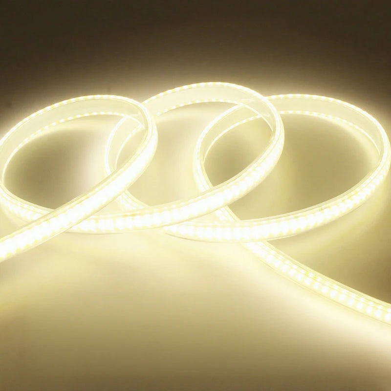 COB LED Light Strip AC 220V LED Strip Light IP67 Waterproof Outdoor LED Light Strip 0.5M-30M 360 LEDs/M Decor For Room With Plug Oasis Select Nature White 14m US Plug