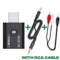 2 IN 1 Car Audio Transmitter Receiver 3.5mm AUX Jack RCA USB Dongle With MIC Music Wireless Adapter For Car/Wired Speaker/TV/PC Oasis Select With RCA Cable
