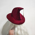Adult Kids Halloween Witch Hat with Star mon Pattern Masquerade Wizard Hat Cosplay Costume Halloween Party Funny Dress up Props Oasis Select Red