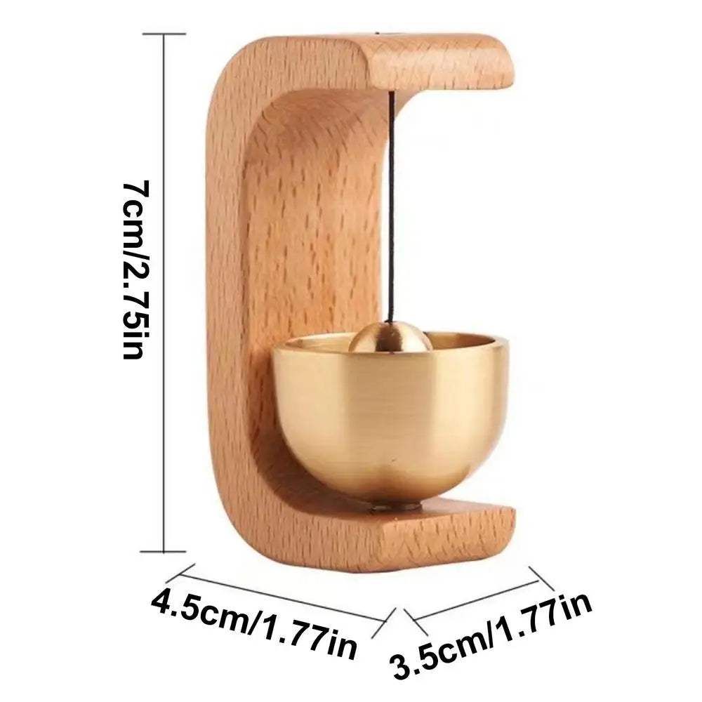 Wood Doorbell Chime Magnetic Decorative Loud Door Bell Indoor Ornament for Refrigerator Iron Door Small Doorbell Home Decoration Oasis Select Yellow