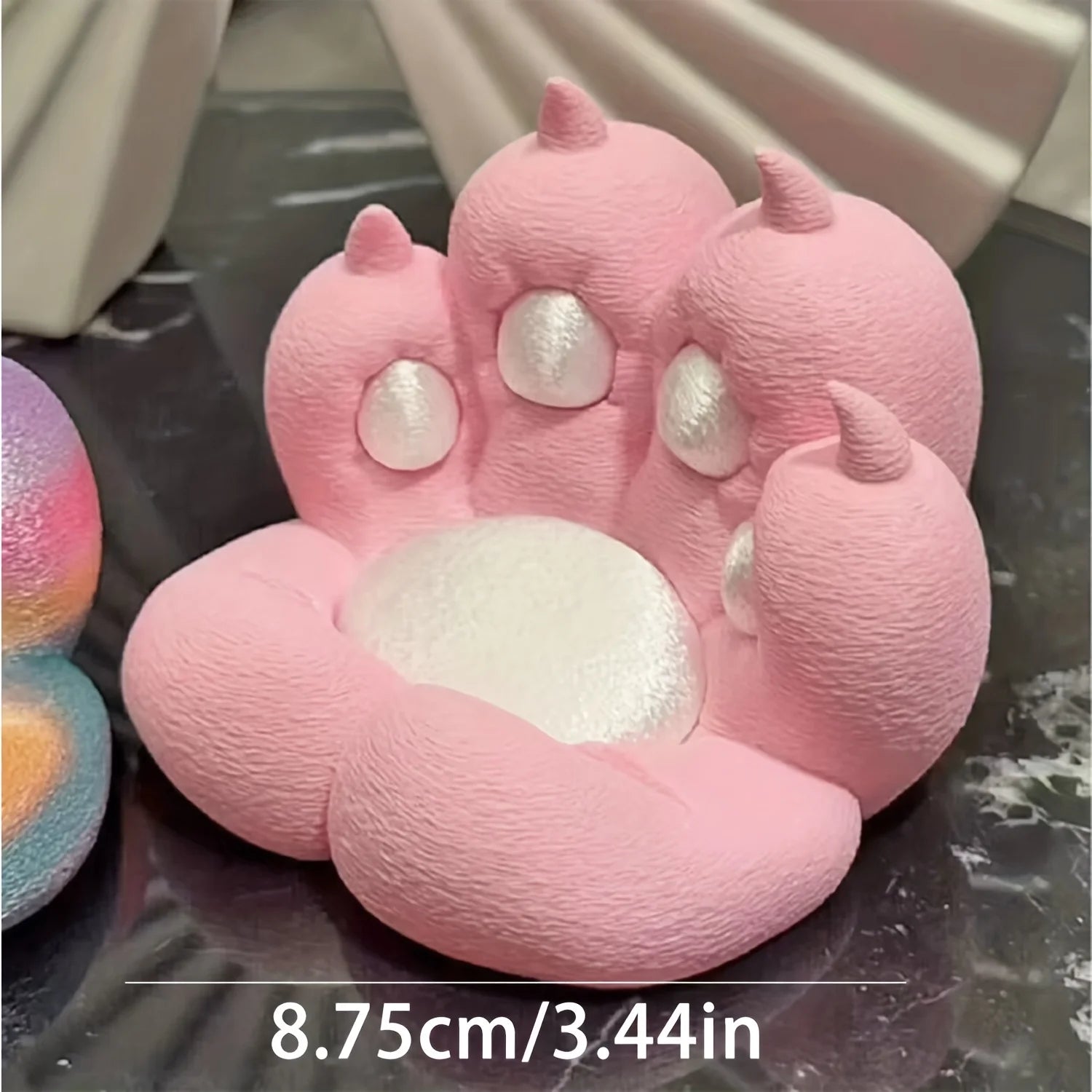 Cute Cat Paw Phone Holder PP Hard Plastic Tablet Stand Desktop Decoration 3D Printing Lazy Support Stand Home Desktop Decoration Oasis Select pink