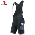 X-TIGER Men's Cycling Shorts Three Pockets 5D Padded Shockproof Breathable Quick Dry Mountain Road Bicycle Bib Pants Oasis Select XM-DBK-34801 4XL
