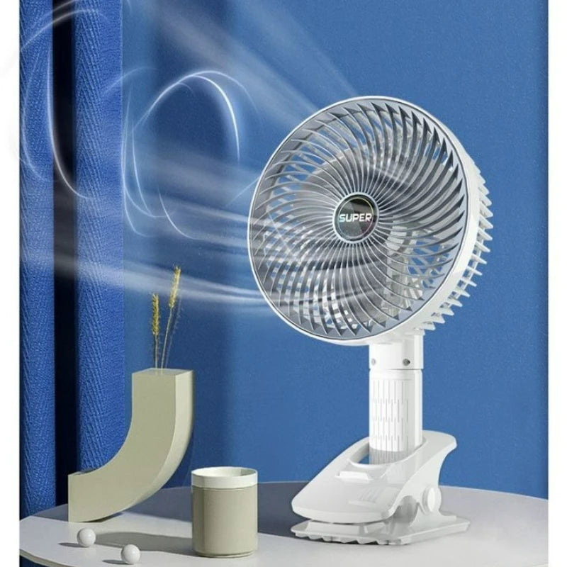 Portable Clip Fan USB Rechargeable 3-gears Wireless Electric Handheld Fan Clip Circulator Cooling Fan For Camping Desktop Office Oasis Select