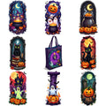 9-Piece Halloween Temporary Tattoos – Witch, Moon & Tree