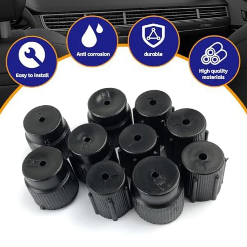 Hot 10Pcs/Set R134a Cap A/C Cap 13mm And 16mm Car Air Conditioning Service AC System Charging Port Caps Low Side And High Side Oasis Select