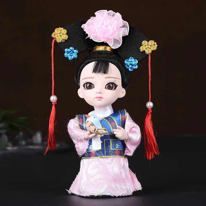 Chinese-style Themed Gifts for Foreigners Peking Opera Facial Makeup Memorabilia Silk Figurine Dolls and Decorative Ornaments Oasis Select Grids 10x15cm
